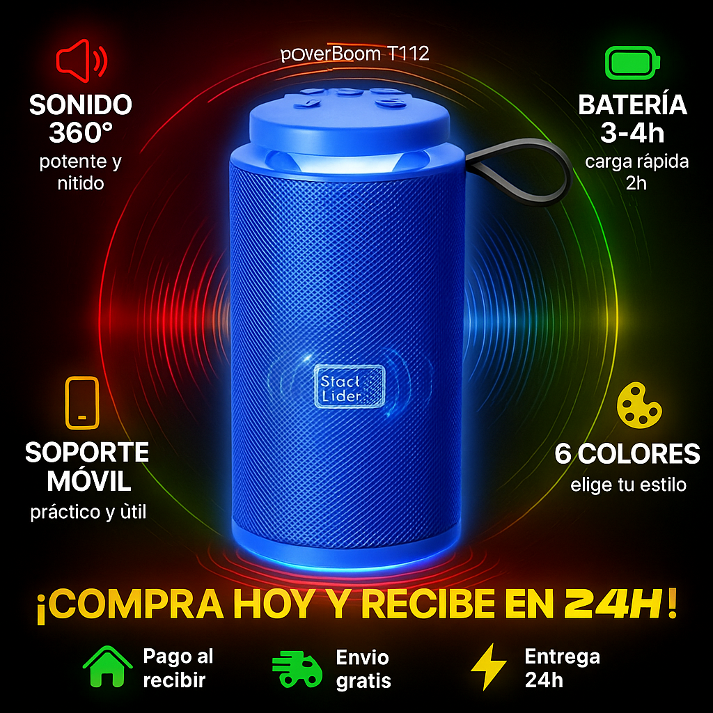 Altavoz PowerBoom T112 - El sonido que manda en la fiesta