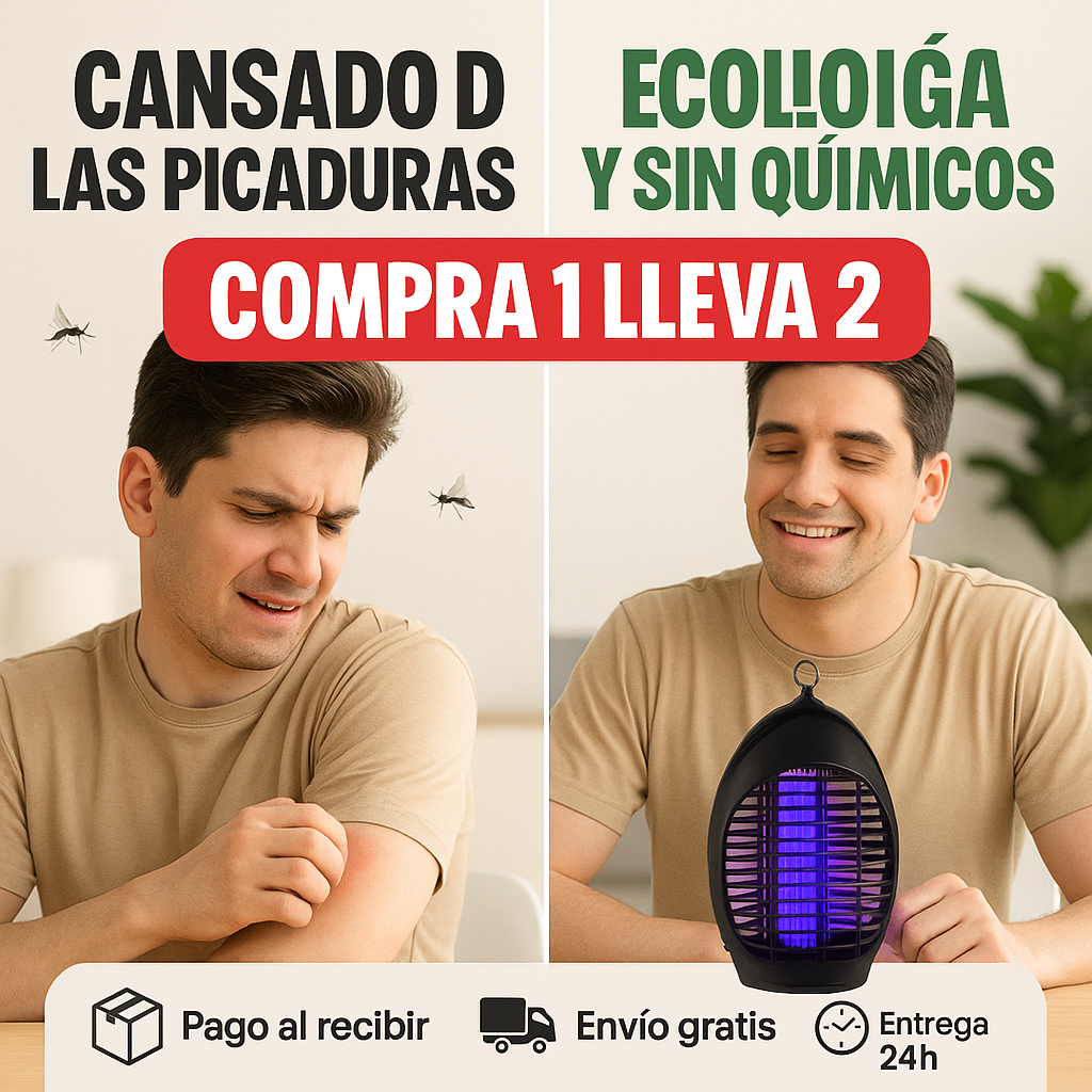 Pack 2 LAMPARAs ANTIMOSQUITOS ecológico, sin productos químicos