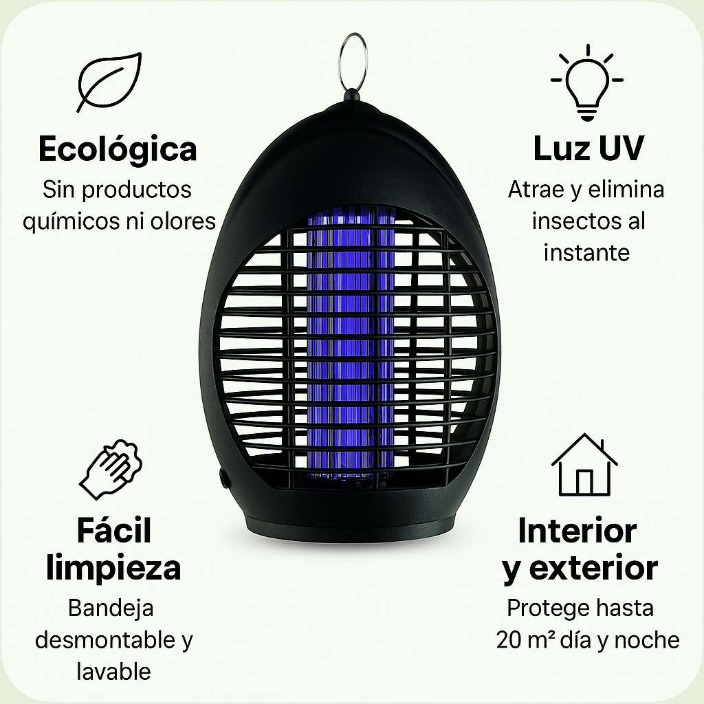 Pack 2 LAMPARAs ANTIMOSQUITOS ecológico, sin productos químicos