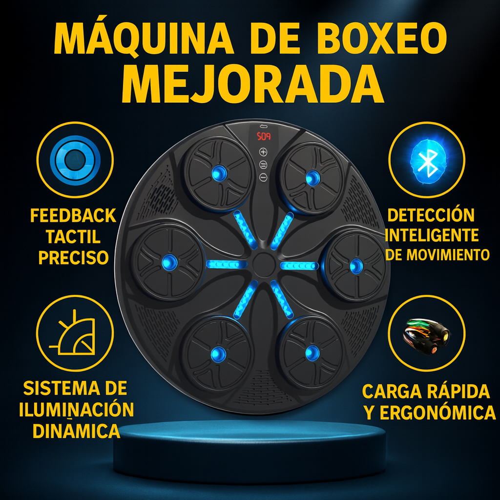 PulseBox™ – Máquina de Boxeo con Bluetooth y 9 Modos de Entrenamiento + Guantes de Regalo