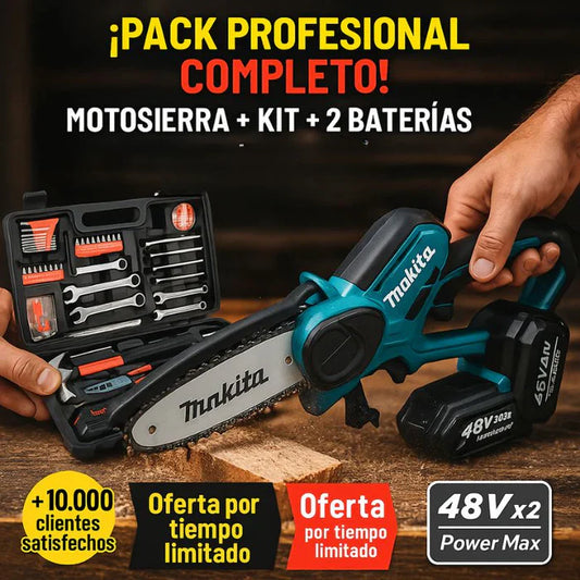 MOTOSIERRA INALAMBRICA + 1 BATERIAS 48V – Potencia Portátil para Cortes Precisos
