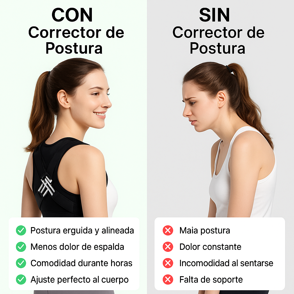 Corrector de Postura Ergonómico – Alivio y Comodidad Todo el Día