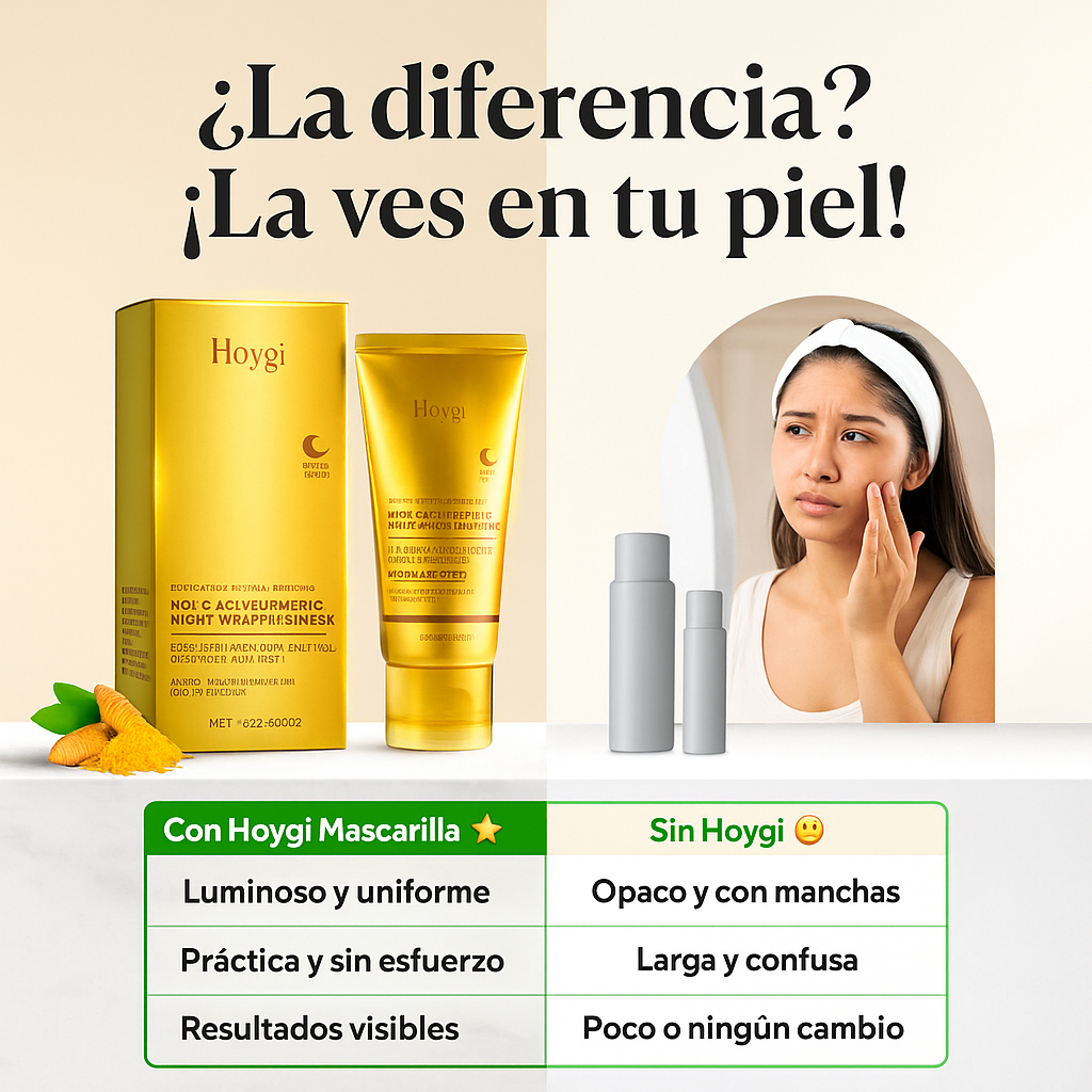 Hoygi Mascarilla Envolvente de Noche 75g – Regenera, Ilumina y Rejuvenece Mientras Duermes