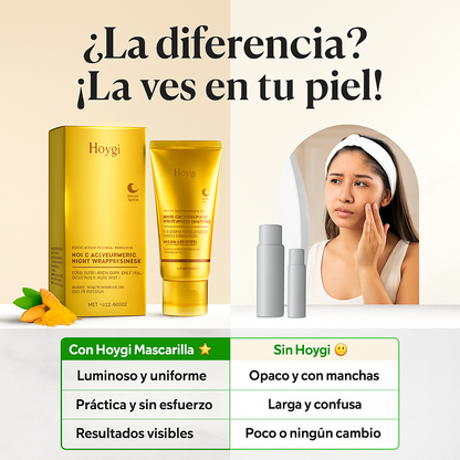 Hoygi Mascarilla Envolvente de Noche 75g – Regenera, Ilumina y Rejuvenece Mientras Duermes