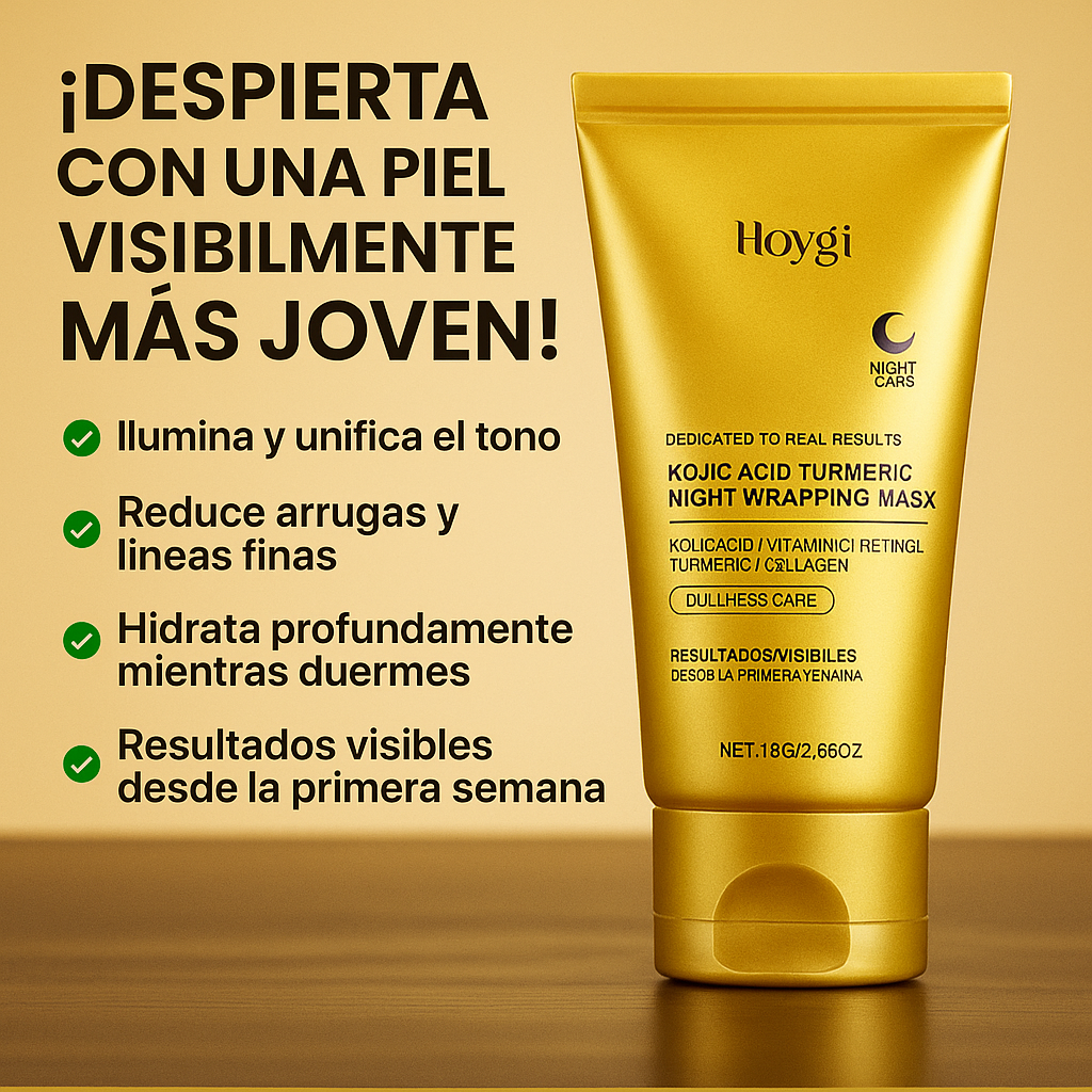 Hoygi Mascarilla Envolvente de Noche 75g – Regenera, Ilumina y Rejuvenece Mientras Duermes