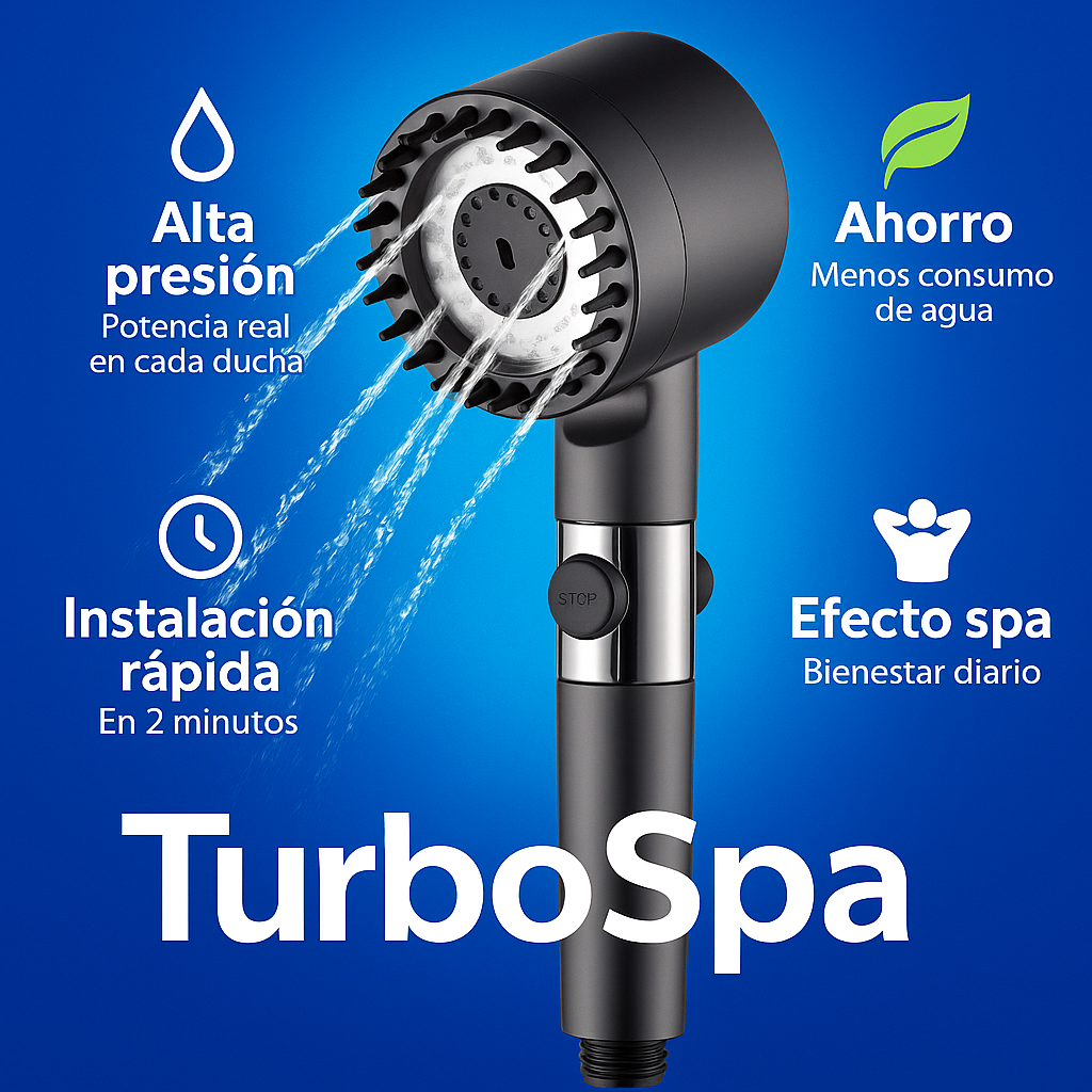 TurboSpa™ – Ducha Potente y Ahorro de Agua - 38% OFF