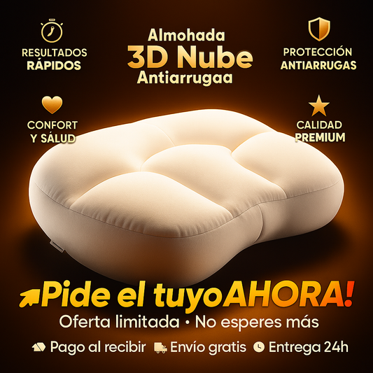 Almohada Nube 3D Antiarrugas