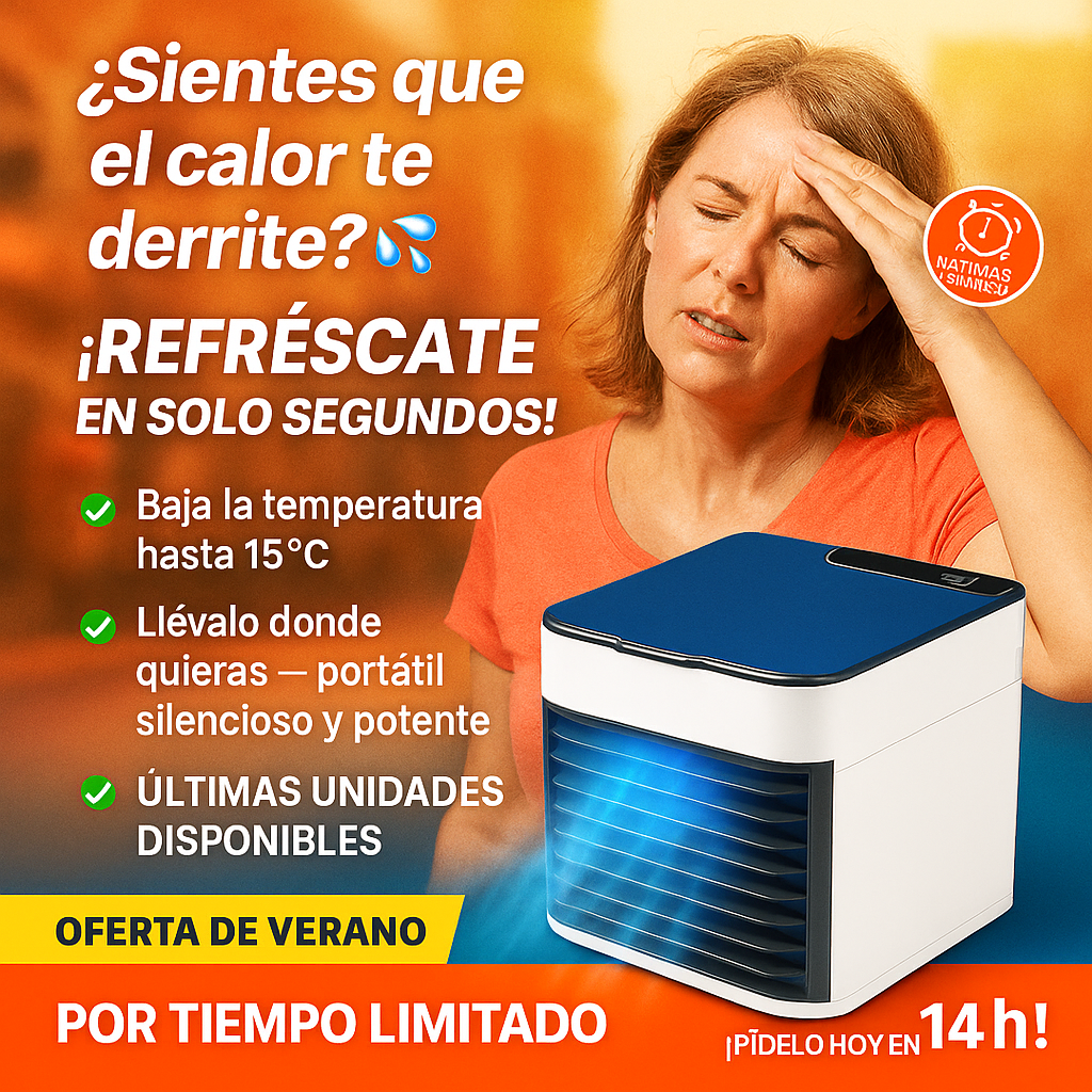 🌬️ Aire Acondicionado Portátil – Tu Solución Minimalista contra el Calor Sofocante ❄️