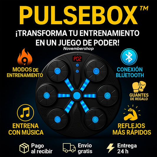 PulseBox™ – Máquina de Boxeo con Bluetooth y 9 Modos de Entrenamiento + Guantes de Regalo