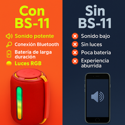 BeatStorm BS-11 – Graves potentes + luces LED para un show en tu habitación