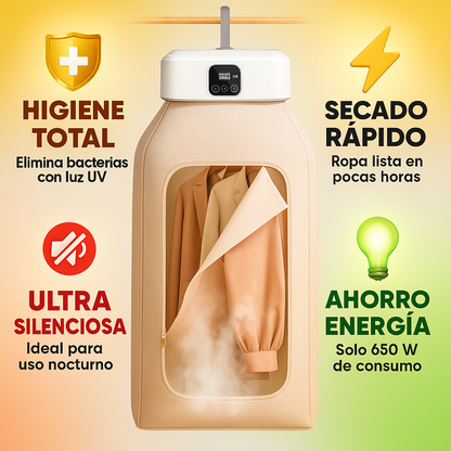 Cloth Dryer - Secadora de ropa portátil con temporizador, esterilizador y de bajo consumo