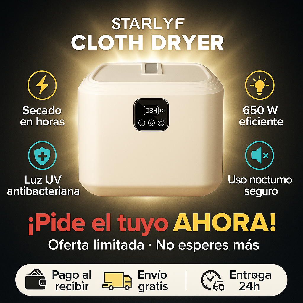 Cloth Dryer - Secadora de ropa portátil con temporizador, esterilizador y de bajo consumo