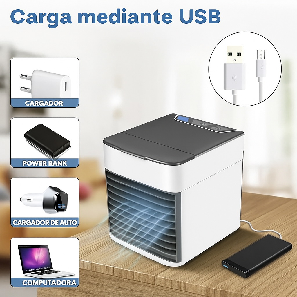 🌬️ Aire Acondicionado Portátil – Tu Solución Minimalista contra el Calor Sofocante ❄️