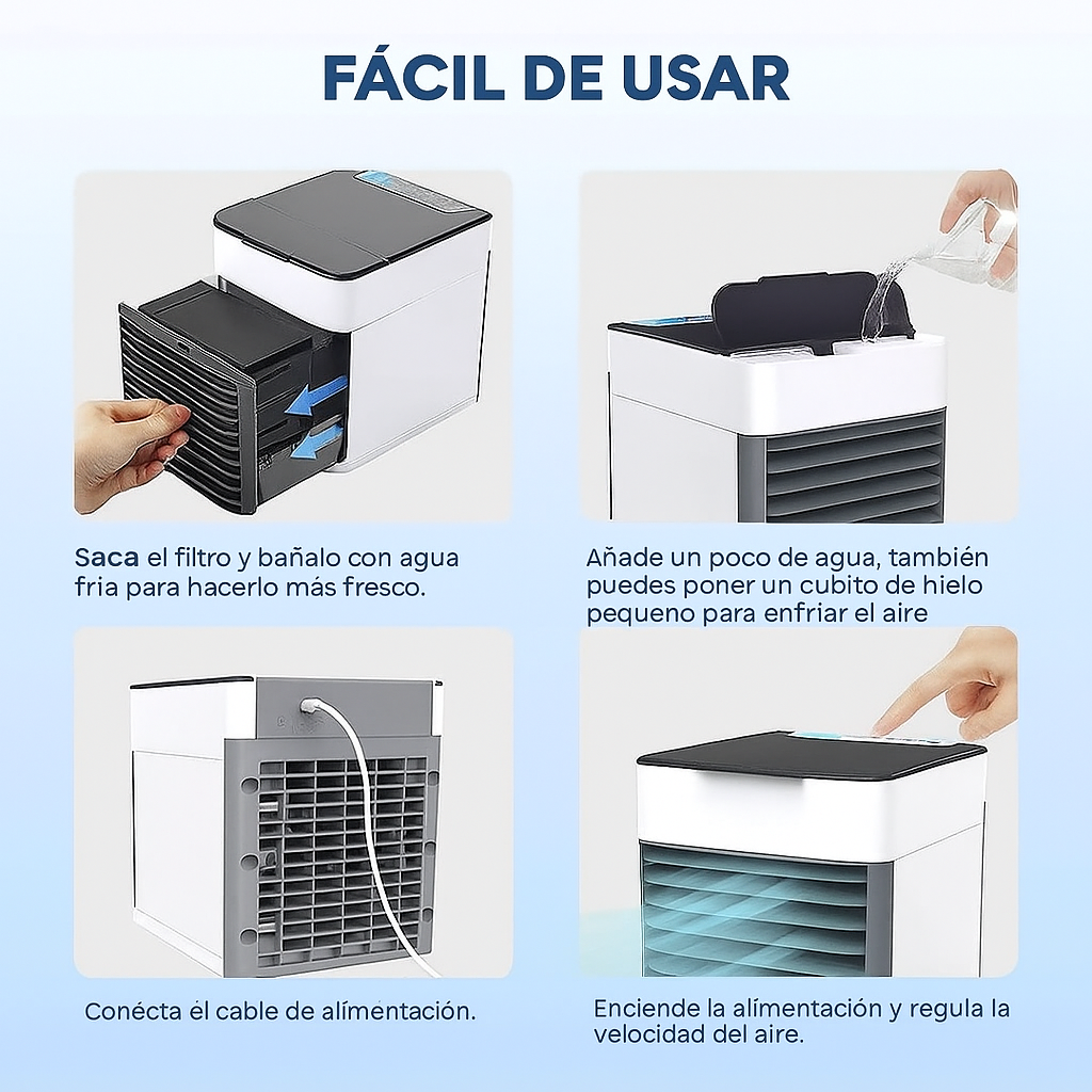 🌬️ Aire Acondicionado Portátil – Tu Solución Minimalista contra el Calor Sofocante ❄️