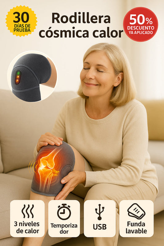 DualTherm Knee™ – Terapia de frio-calor que elimina la hinchazón y apaga las punzadas en 9 minutos (Incluye 4 niveles de temperatura + cable USB)