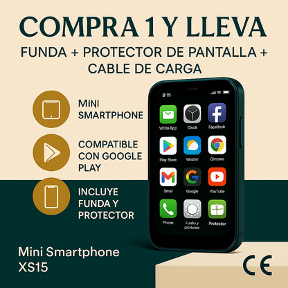Minimate Smartphone 3G  + 1x Cable de carga + 1x Funda + protector de pantalla