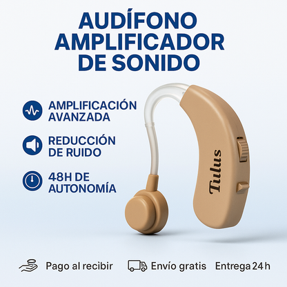 Audífono Tulus – Amplificación Avanzada con 48h de Autonomía y Reducción de Ruido