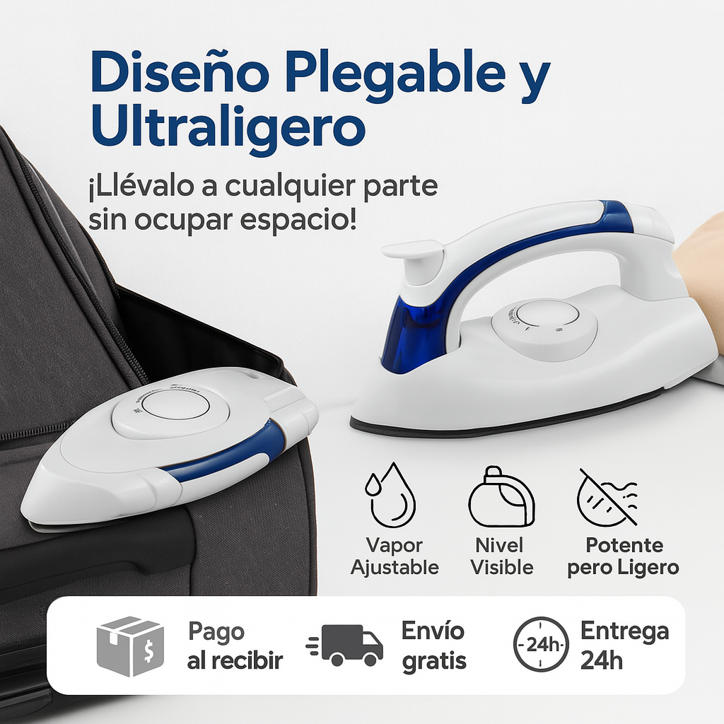 Plancha de Viaje con Vapor – Ropa Impecable en Cualquier Lugar