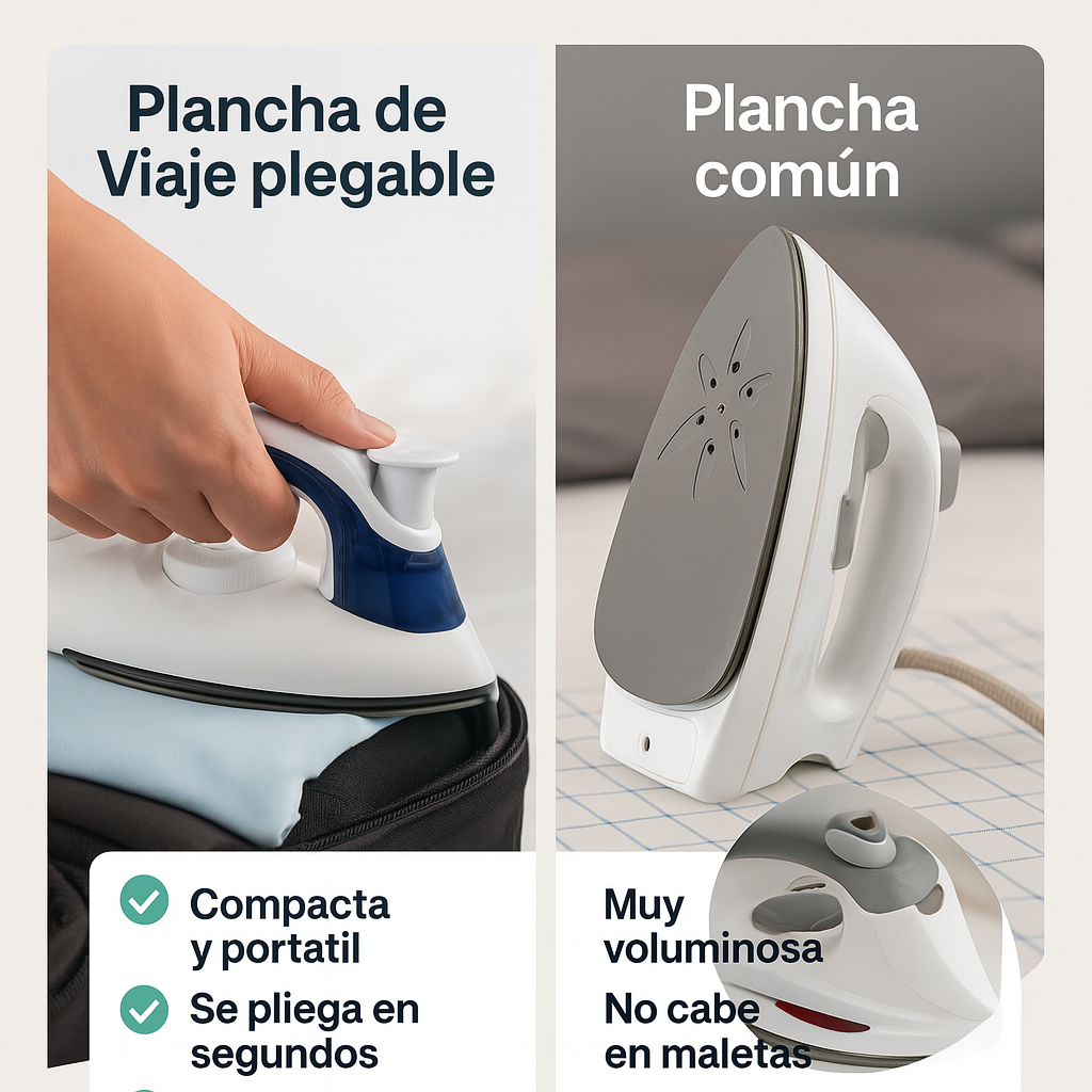 Plancha de Viaje con Vapor – Ropa Impecable en Cualquier Lugar