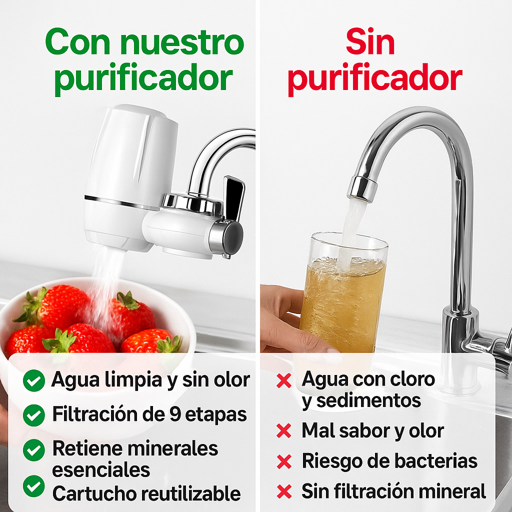 AquaPure Max - Filtro de agua para grifo