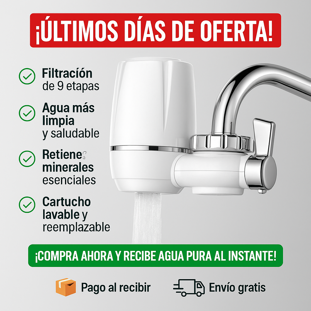 AquaPure Max - Filtro de agua para grifo