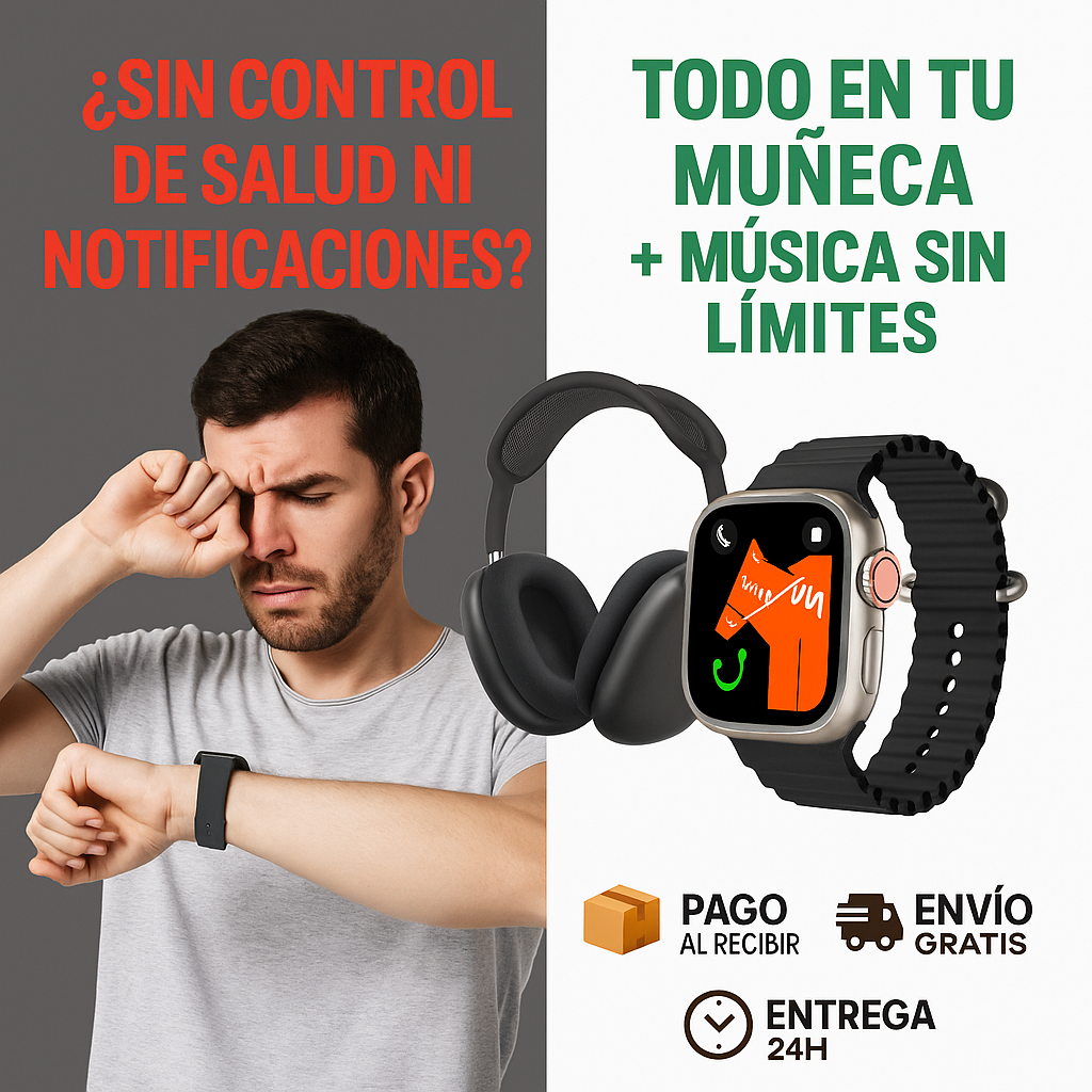Combo ULTRA 7 en 1: Controla tu salud + Música sin cables