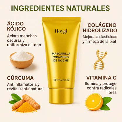 Hoygi Mascarilla Envolvente de Noche 75g – Regenera, Ilumina y Rejuvenece Mientras Duermes