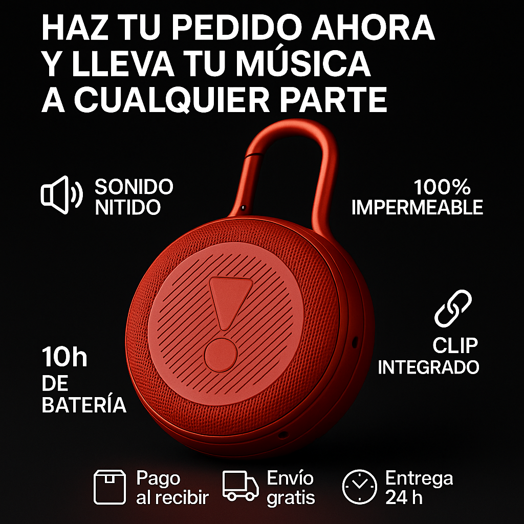 Altavoz Clip 3 – Potencia portátil en la palma de tu mano