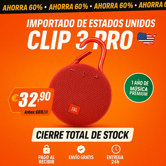 Altavoz Clip 3 – Potencia portátil en la palma de tu mano