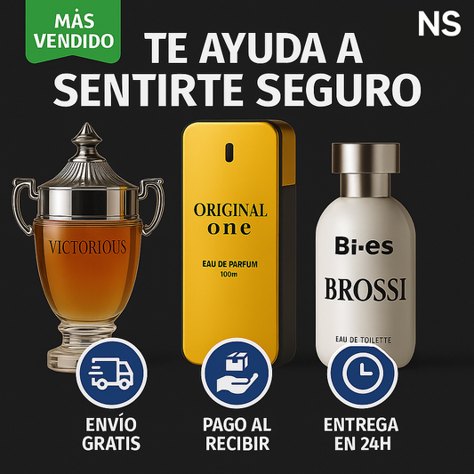 COMPRA 1 Y LLÉVATE 3 – Perfumes de Lujo para Hombre con Alta Duración