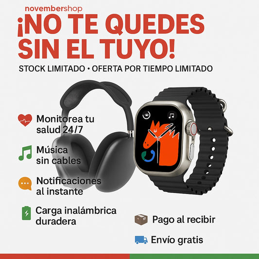 Combo ULTRA 7 en 1: Controla tu salud + Música sin cables