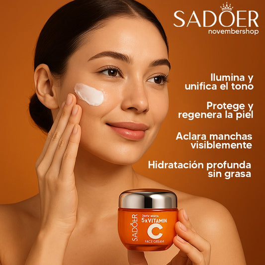 SADOER® Crema Blanqueadora 5 en 1 con Vitamina C + Niacinamida