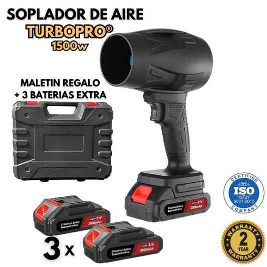 Soplador TURBOPRO 1500W® I 3 Baterías+Maletín Gratis