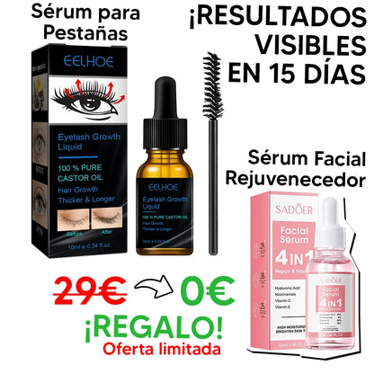 Sérum eelhoe® Crecimiento de Pestañas + Regalo 4 en 1