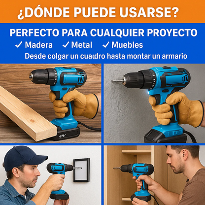 Taladro Percutor + Kit de Accesorios GRATIS (SÚPER LIQUIDACIÓN POR CIERRE)