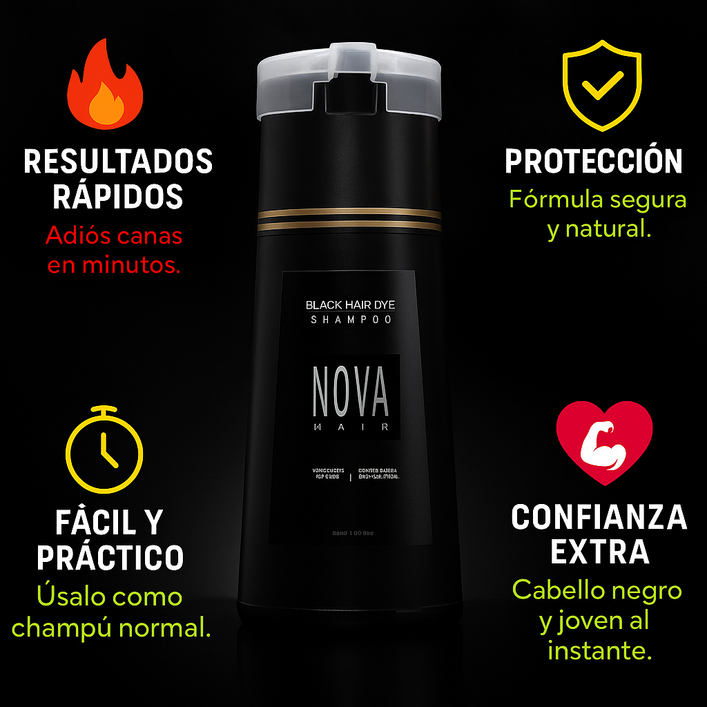 Champú Rejuvenecedor NOVA – Negro Intenso