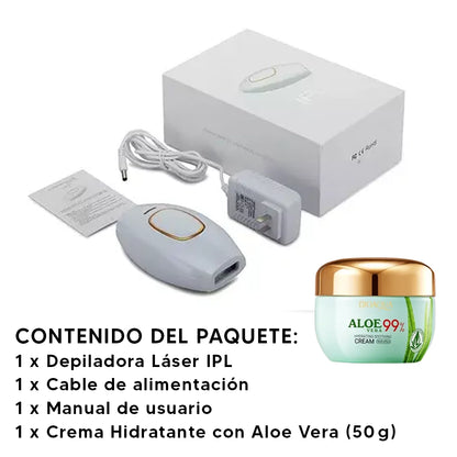 DEPILADORA LASER IPL® + CREMA HIDRATANTE AV GRATIS