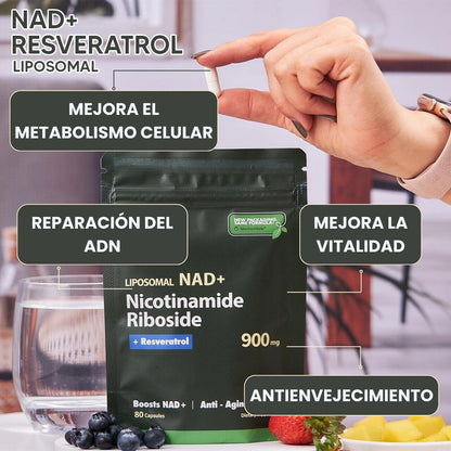 NAD+ Resveratol - Combate el envejecimiento con Liposomal