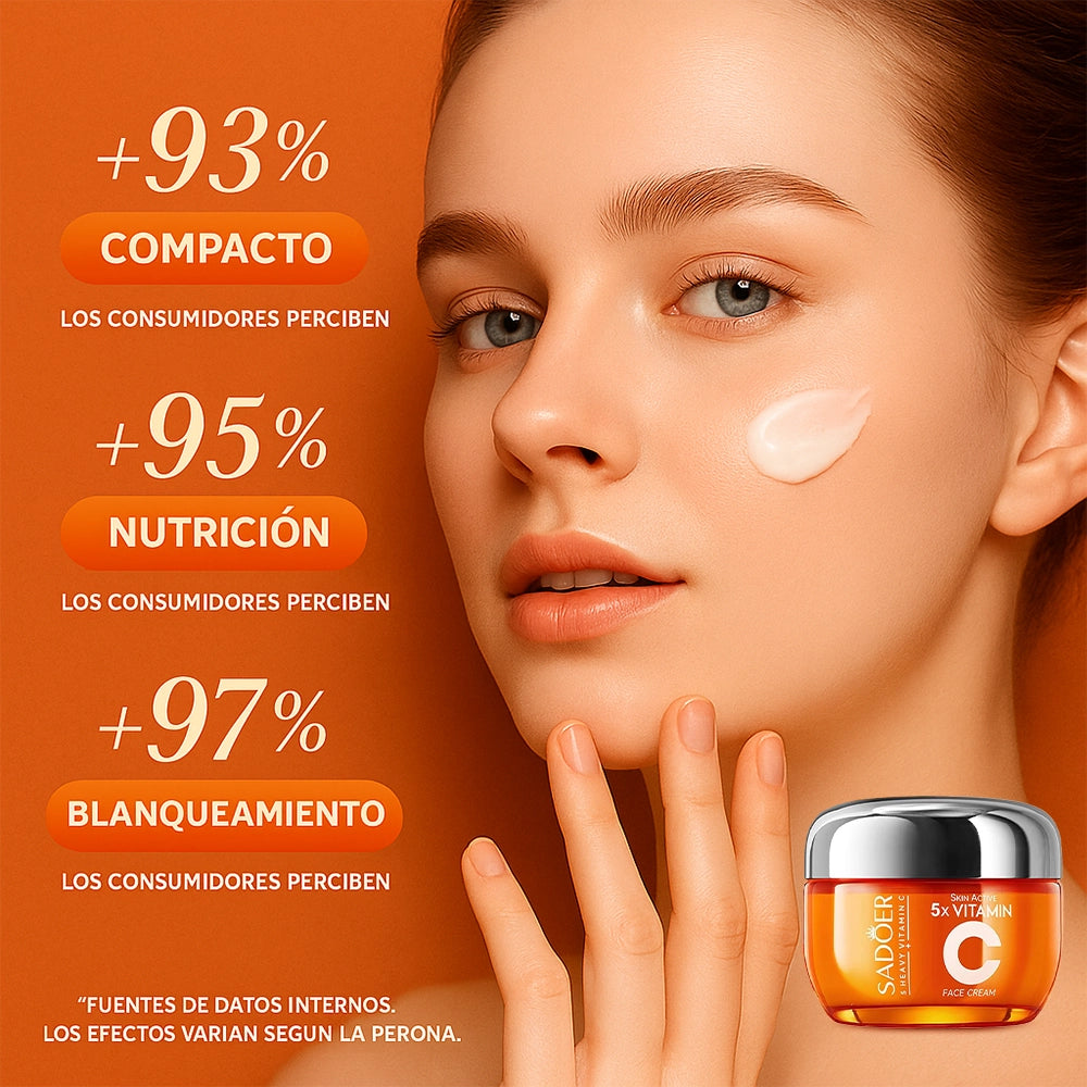 SADOER® Crema Blanqueadora 5 en 1 con Vitamina C + Niacinamida